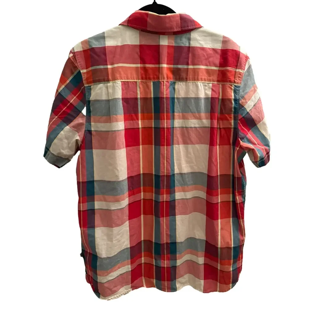THE NORTH FACE Multi Red Plaid Short Sleeve Button Up Shirt L
